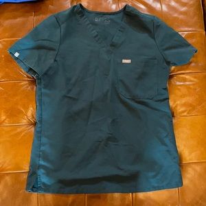 Figs Caribbean blue Catarina one pocket scrub top